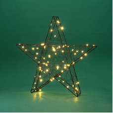 Металлическая 3D-фигура Звезда 35см, цвет свечения теплый белый, питание 3хAA (не в комплекте) NEON-NIGHT