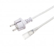 Установочный набор для Гибкого неона 16х16мм формы D (шнур питания каучук с диодным мостом и вилкой, заглушка, переходная муфта, игла) 1,5м NEON-NIGHT