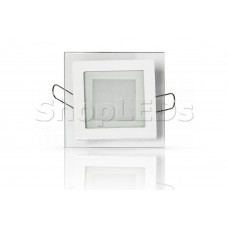 Стеклянная панель BL-S6 (квадрат, 6W, 100x100mm) (теплый белый 3000K)