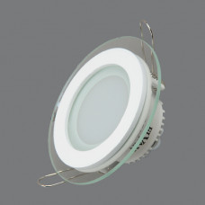 705R-6W-6000K Светильник встраиваемый,круглый,со стеклом,LED,6W